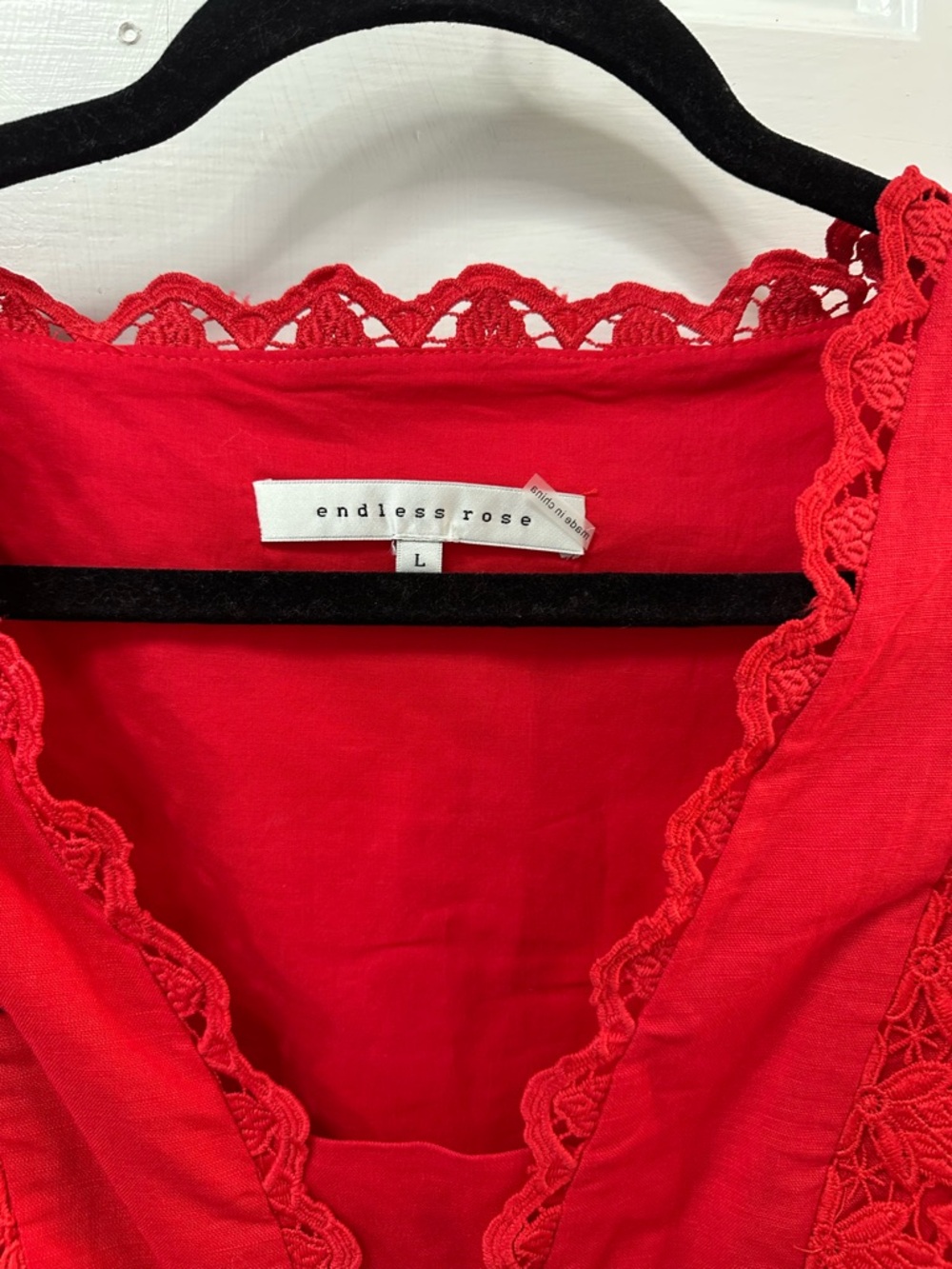 Endless Rose Red Lace-Trim Mini Dress - Picture 3 of 5